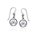 Celtic Triquetra Sterling Silver Earrings TER057