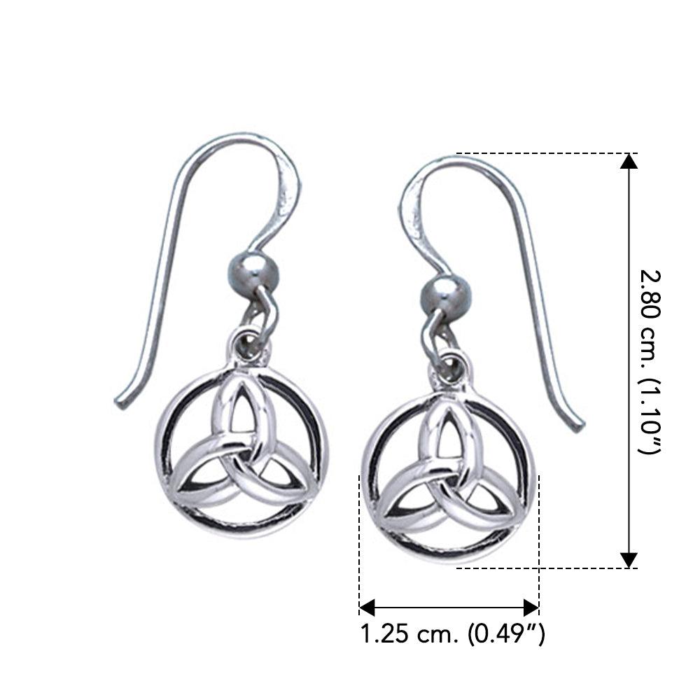 Celtic Triquetra Sterling Silver Earrings TER057