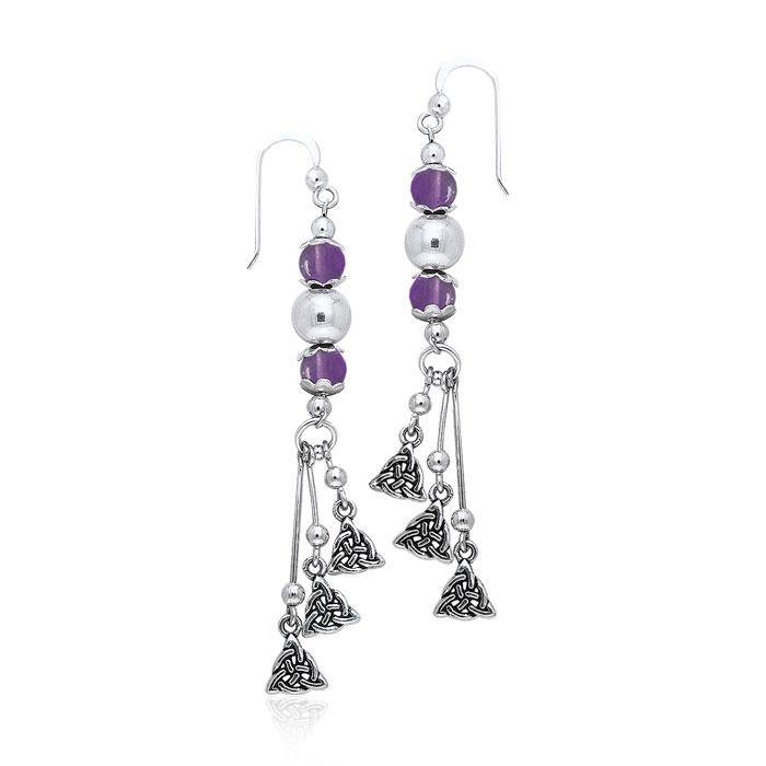 Celtic Knotwork Silver Triquetra Earrings TER101