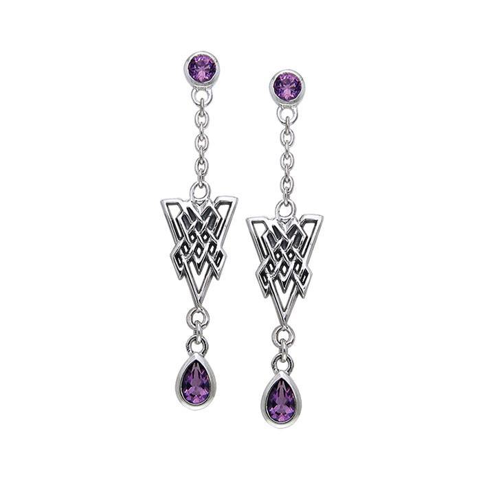 Celtic Knotwork Silver Earrings TER114