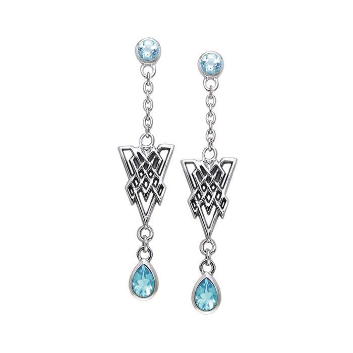Celtic Knotwork Silver Earrings TER114