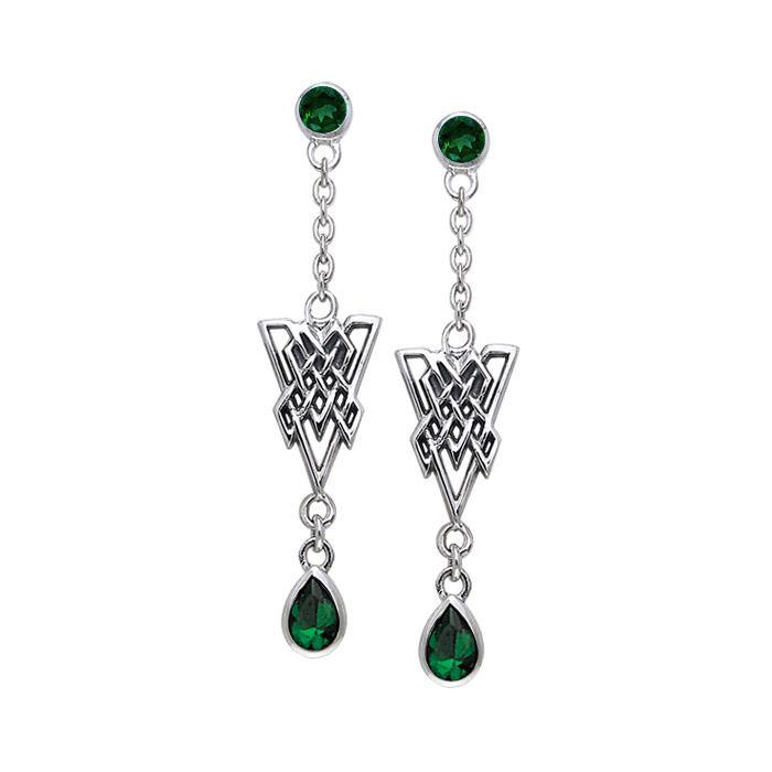 Celtic Knotwork Silver Earrings TER114