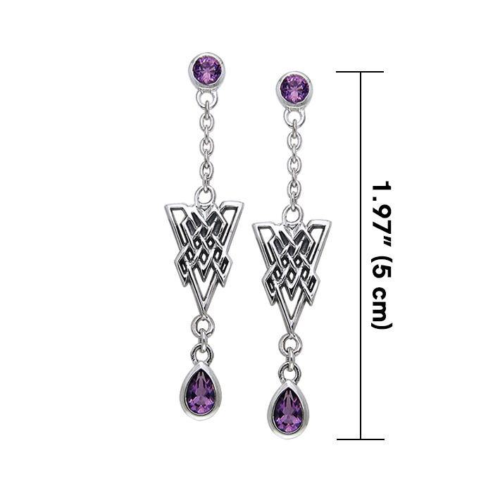 Celtic Knotwork Silver Earrings TER114