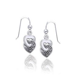 Celtic Heart Silver Earrings TER1175 | Earrings | Wiccan Center