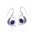 Modern Celtic Elegant Silver Earrings with Stone TER1241