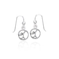 Round Spiral Celtic Contemporary Silver Earrings TER1314