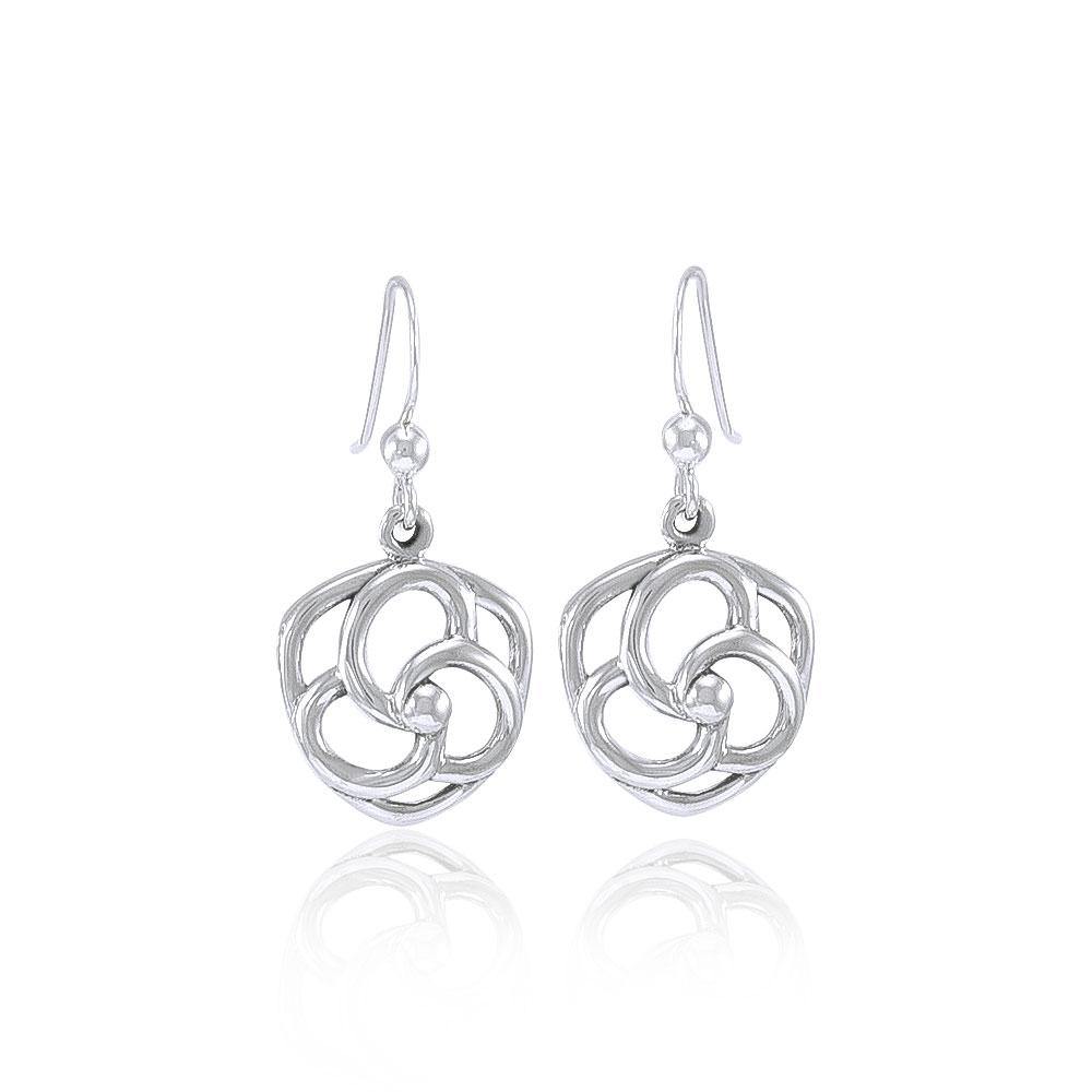 Spiral Celtic Contemporary Sterling Silver Earrings TER1315