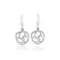 Spiral Celtic Contemporary Sterling Silver Earrings TER1315
