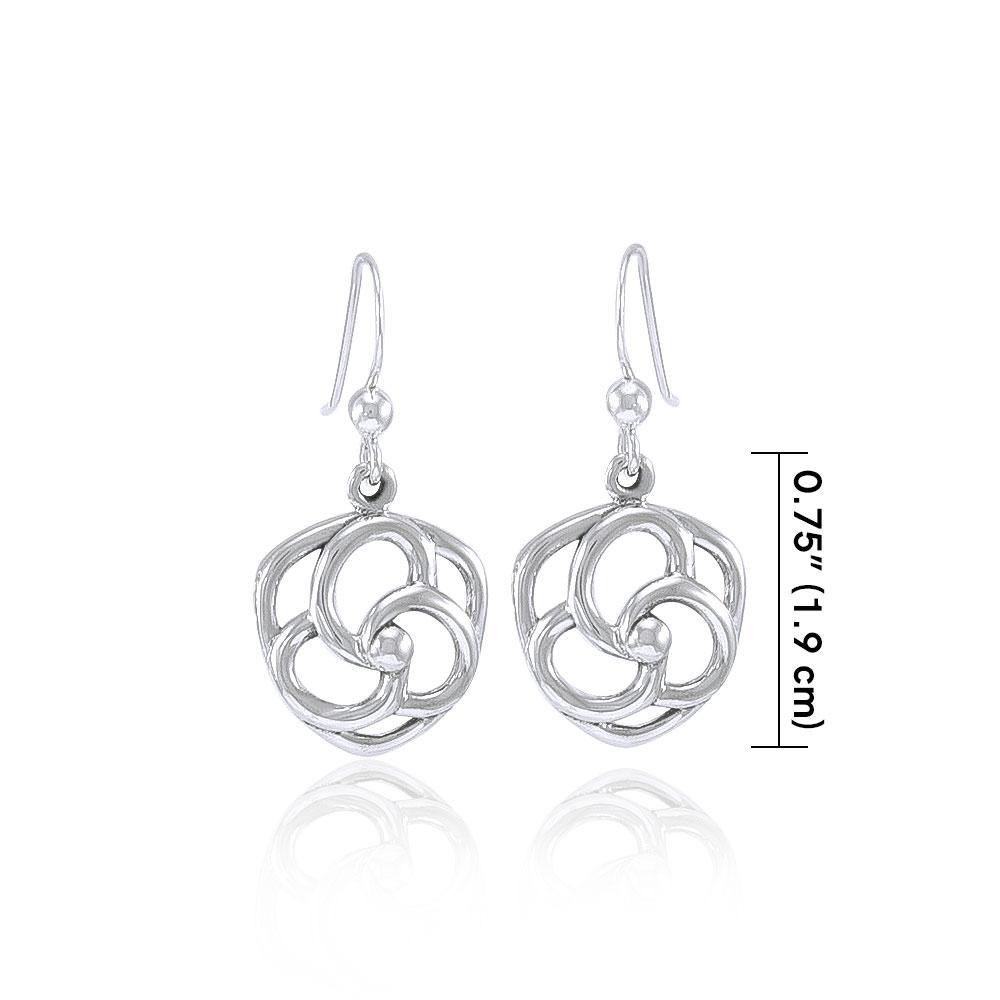 Spiral Celtic Contemporary Sterling Silver Earrings TER1315