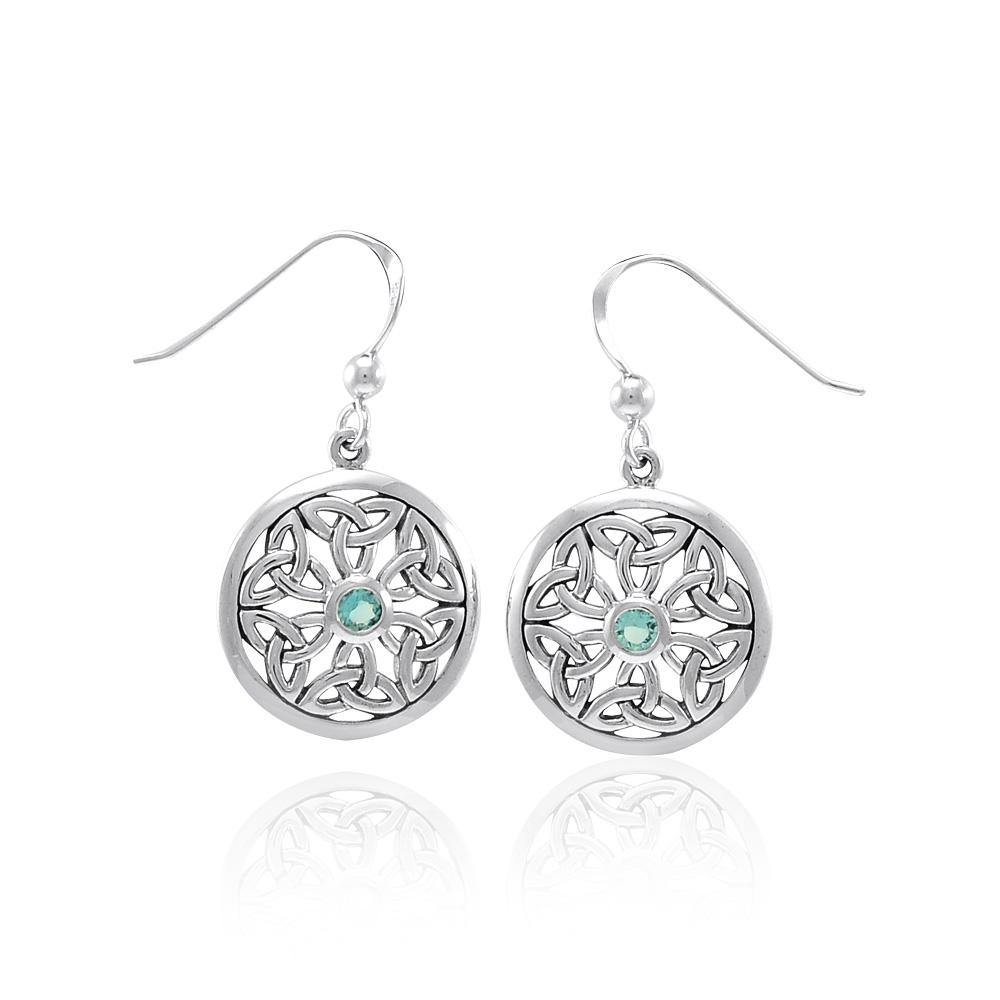 Triquetra Celtic Knot Sterling Silver Earrings TER1388