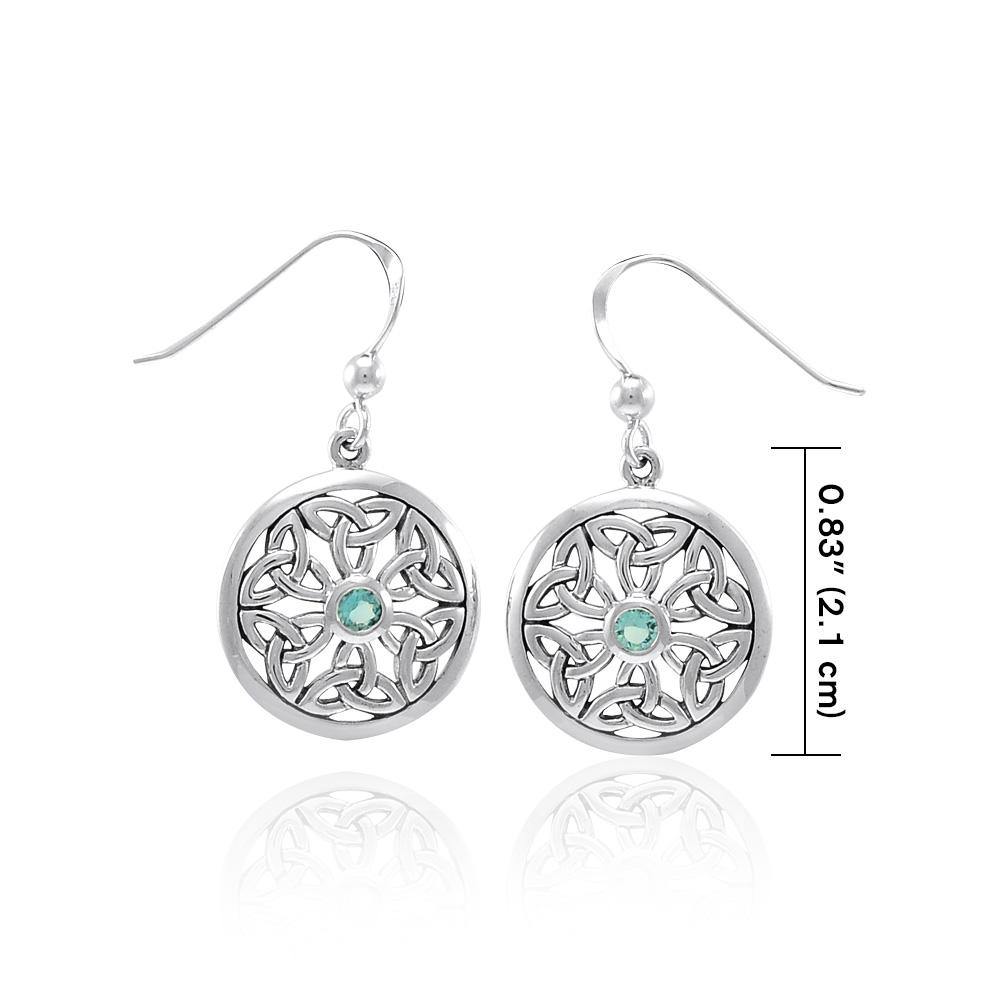 Triquetra Celtic Knot Sterling Silver Earrings TER1388