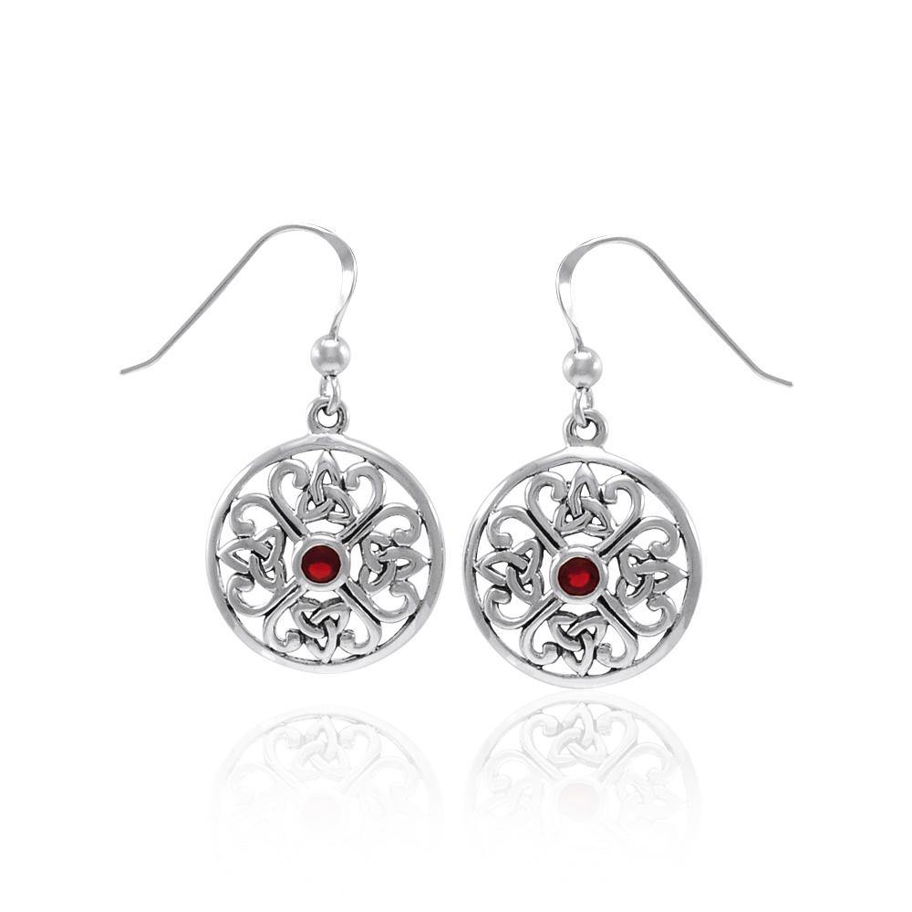 Triquetra Celtic Knot Sterling Silver Earrings TER1389