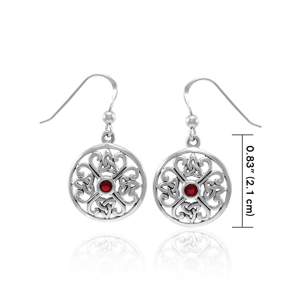 Triquetra Celtic Knot Sterling Silver Earrings TER1389