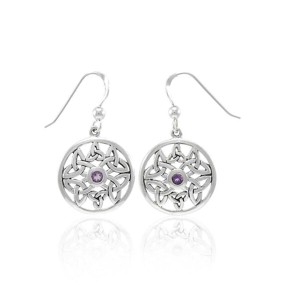 Triquetra Celtic Knot Sterling Silver Earrings TER1390