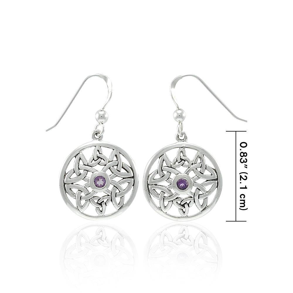 Triquetra Celtic Knot Sterling Silver Earrings TER1390