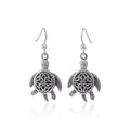 Celtic Knot Sea Turtle Sterling Silver Earrings TER1471