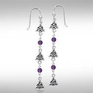 Celtic Trinity Knot Silver Triquetra Earrings TER150