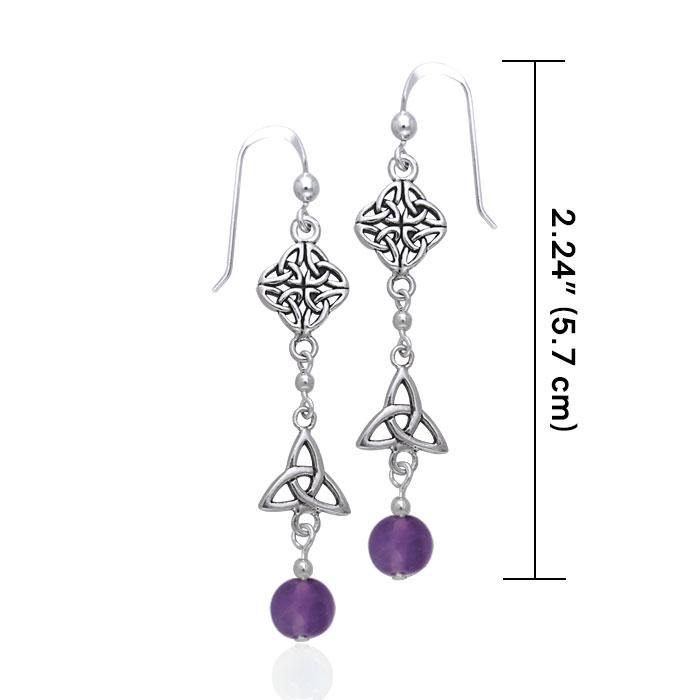 Celtic Knotwork Silver Earrings TER154