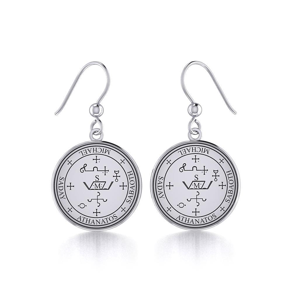 Archangel Michael Sigil Sterling Silver Earrings TER1544