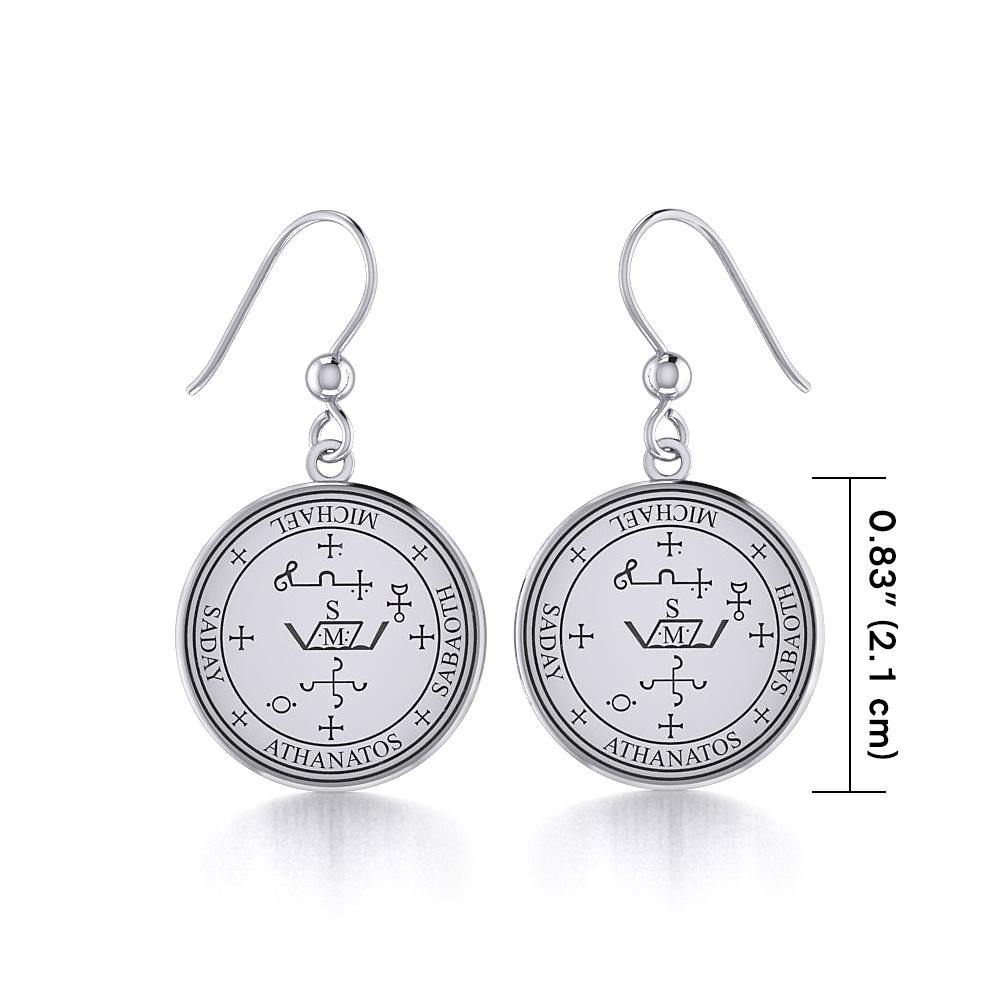 Archangel Michael Sigil Sterling Silver Earrings TER1544