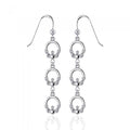 Celtic Knotwork Claddagh Sterling Silver Dangle Earrings TER156