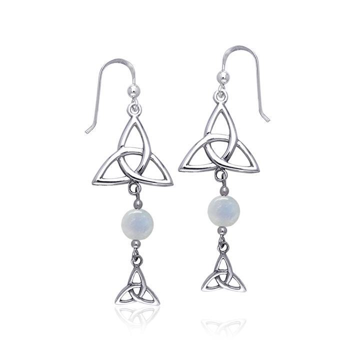 Celtic Knotwork Silver Triquetra Earrings TER158