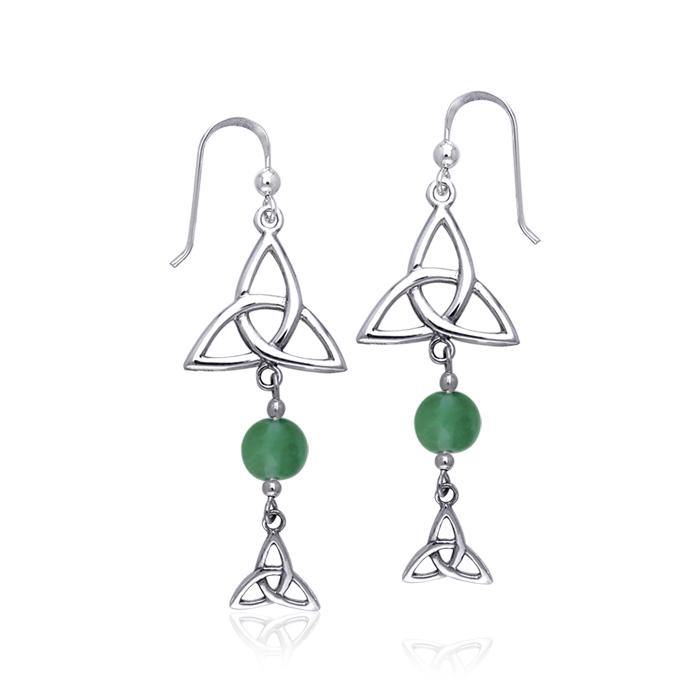 Celtic Knotwork Silver Triquetra Earrings TER158