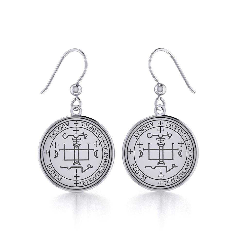 Archangel Gabriel Sigil Small Sterling Silver Earring TER1630