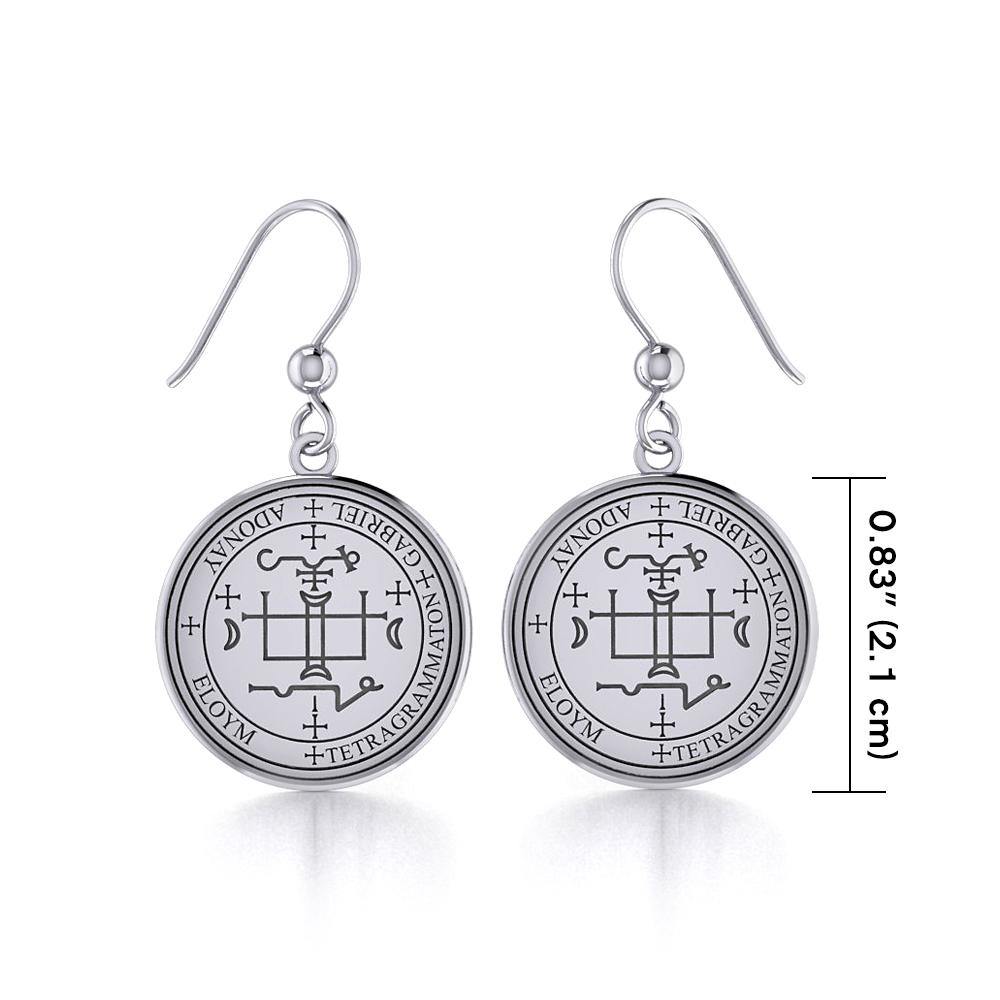 Archangel Gabriel Sigil Small Sterling Silver Earring TER1630
