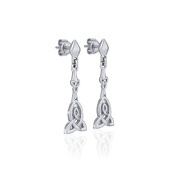 Celtic Trinity Knot Sterling Silver Post Earrings TER1678 | Earrings | Wiccan Center
