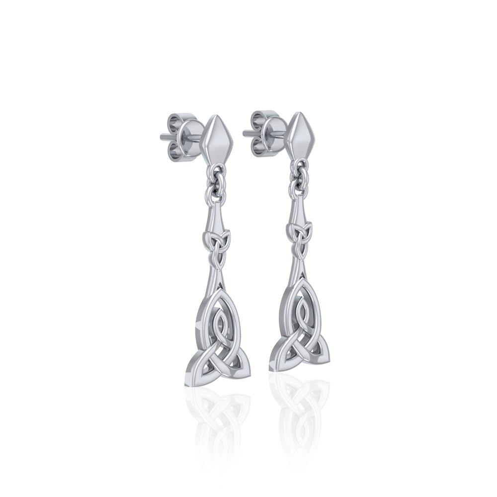 Celtic Trinity Knot Sterling Silver Post Earrings TER1678