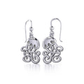 Jellyfish with Celtic Tail Silver Earrings TER1734