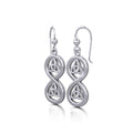 Infinity with Trinity Knot Sterling Silver Earrings TER1736
