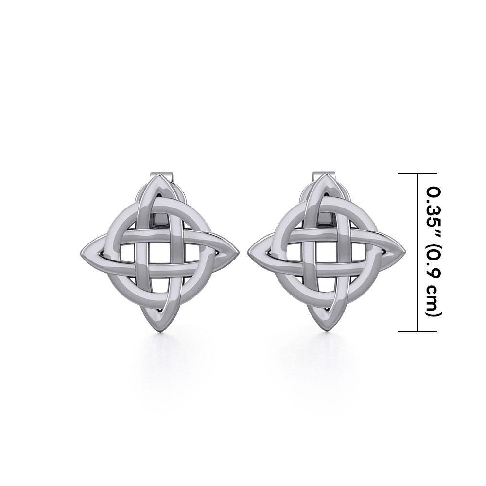 Irish Celtic Knot Sterling Silver Post Earrings TER1756