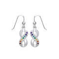 Infinity Sterling Silver Earrings with Chakra Gemstone TER1790