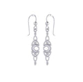Celtic Moon Woven Design Sterling Silver Earrings TER1795