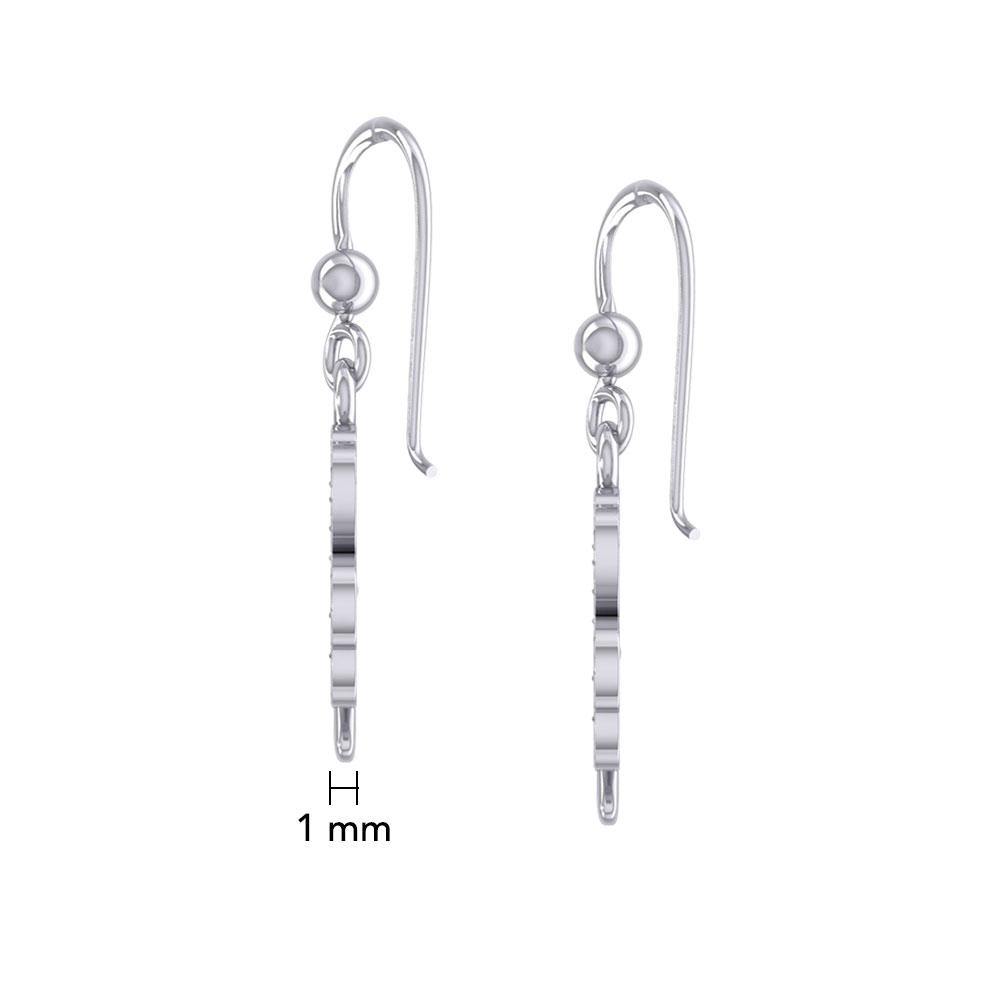 A young spring of luck and happiness Sterling Silver Jewelry Celtic Shamrock Hook Earrings with Marcasite TER1800