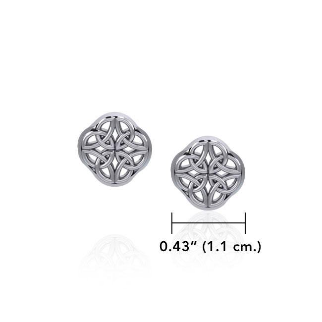 Celtic Knotwork Silver Post Earrings TER1812