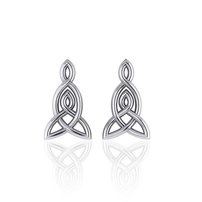 Celtic Knotwork Silver Post Earrings TER1813
