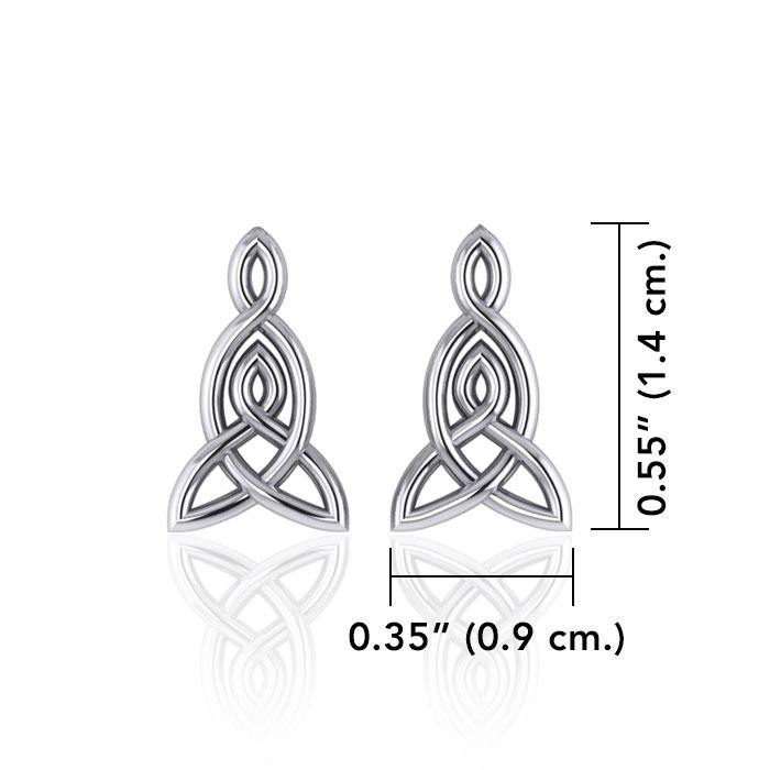 Celtic Knotwork Silver Post Earrings TER1813