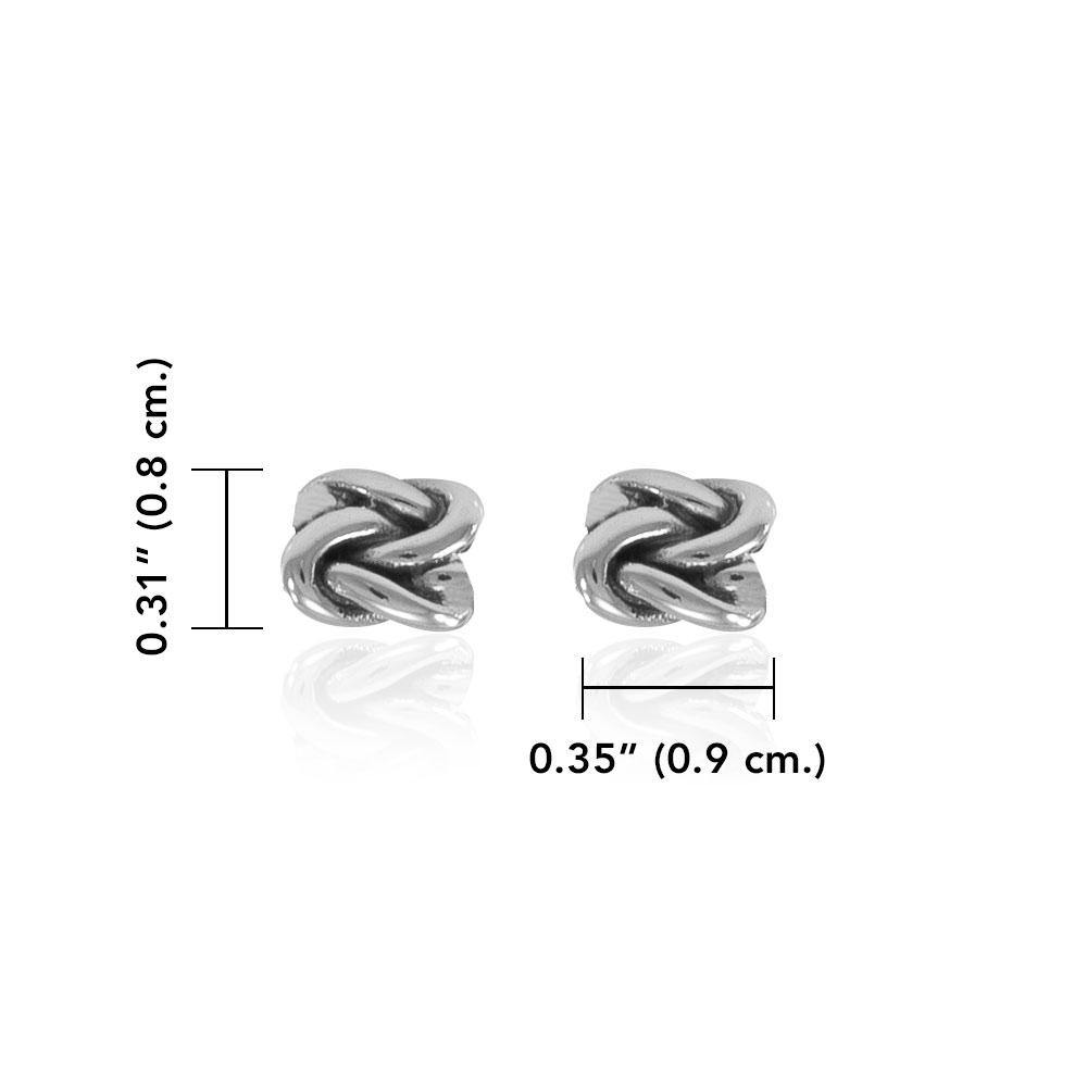 Celtic Knot Rope Silver Post Earrings TER1817