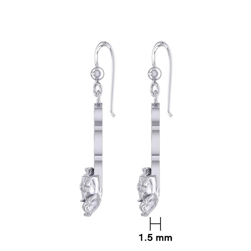 Celtic Trinity Rose Sterling Silver Earrings TER1851