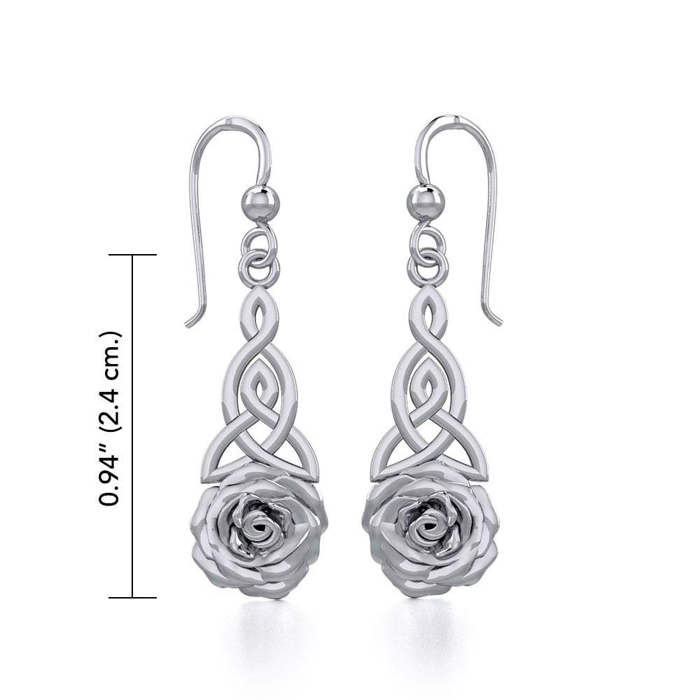Celtic Trinity Rose Sterling Silver Earrings TER1851