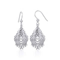 Celtic Peacock Tail Sterling Silver Earrings TER1915