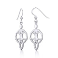 Celtic Trinity Knot Goddess Silver Earrings TER1917