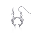 Celtic Joyful Dolphins Sterling Silver Earrings TER1924