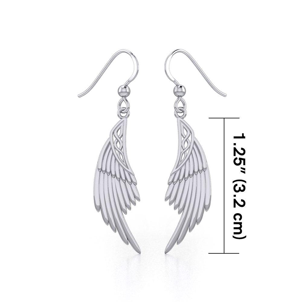 Celtic Angel Wing Sterling Silver Earrings TER1925