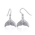 Celtic Knotwork Whale Tail Sterling Silver Earrings TER1929