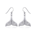 Celtic Knotwork Whale Tail Sterling Silver Earrings TER1936