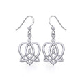 Celtic Motherhood Triquetra or Trinity Heart Sterling Silver Earrings TER1948